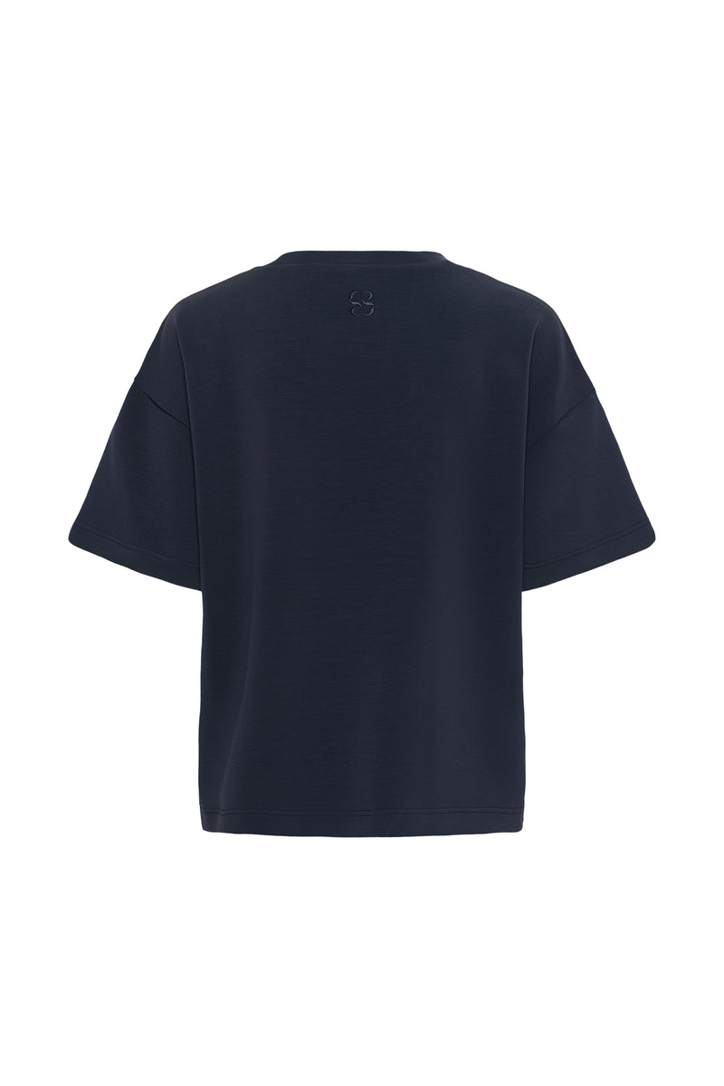 Helle Boxy Tee, Dark sapphire blue