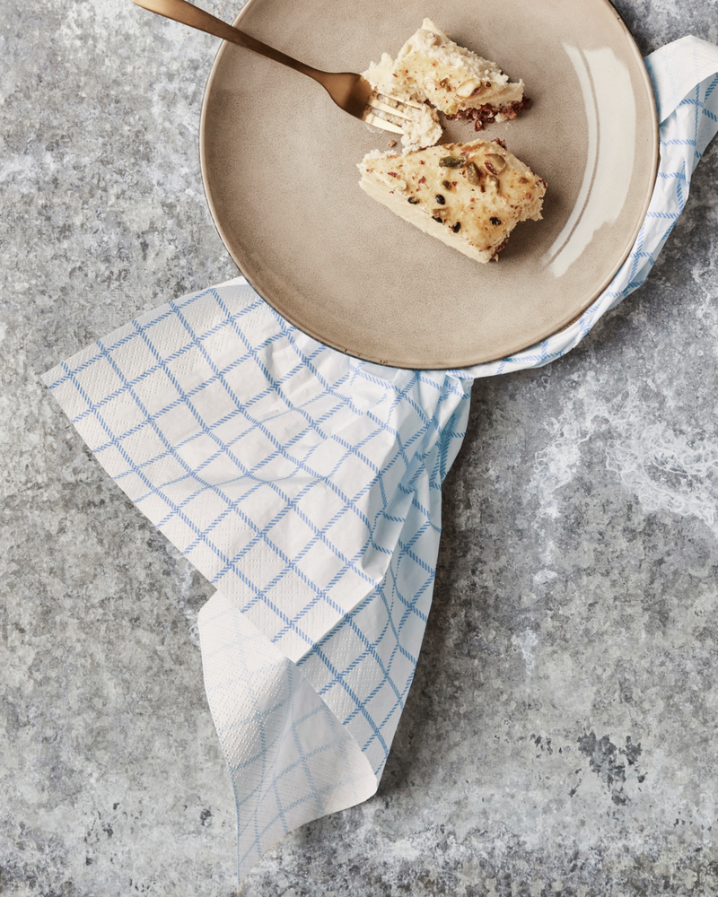 Nicolas Vahe paperiservetti Check, blue