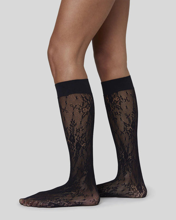 Swedish Stockings Rosa Lace polvisukat, Black