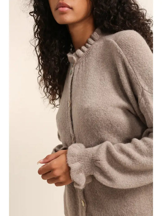 Alpakkaseos neuletakki, beige