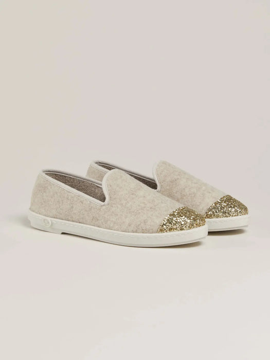 Angarde Naisten villa-tohvelit, beige paljetit