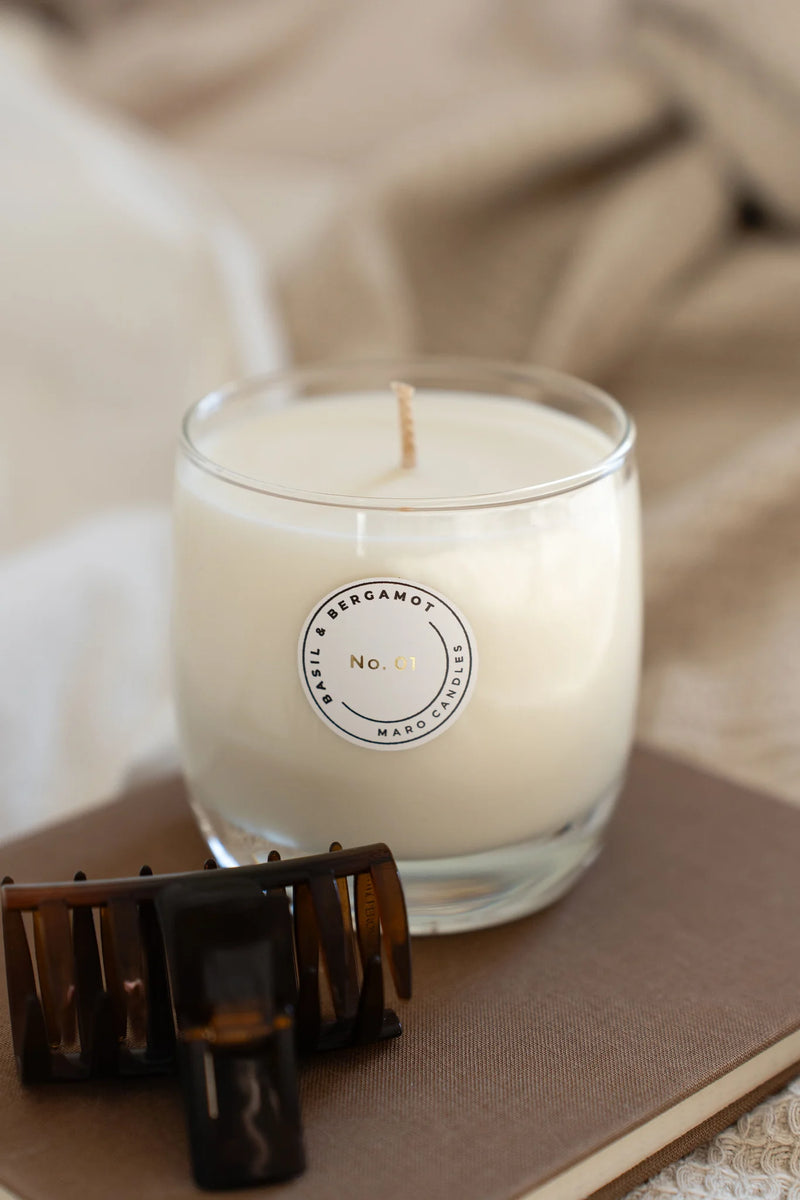 MARO Candles tuoksukynttilä, Basil & Bergamot
