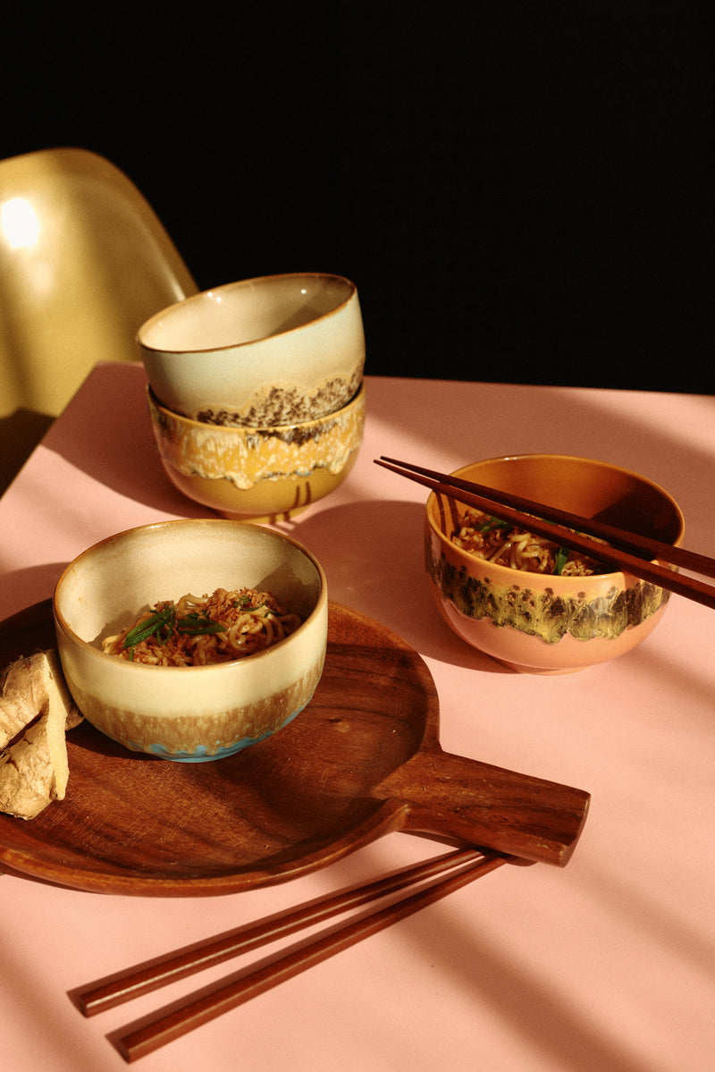HK Living 70's ceramics noodle bowl, shell