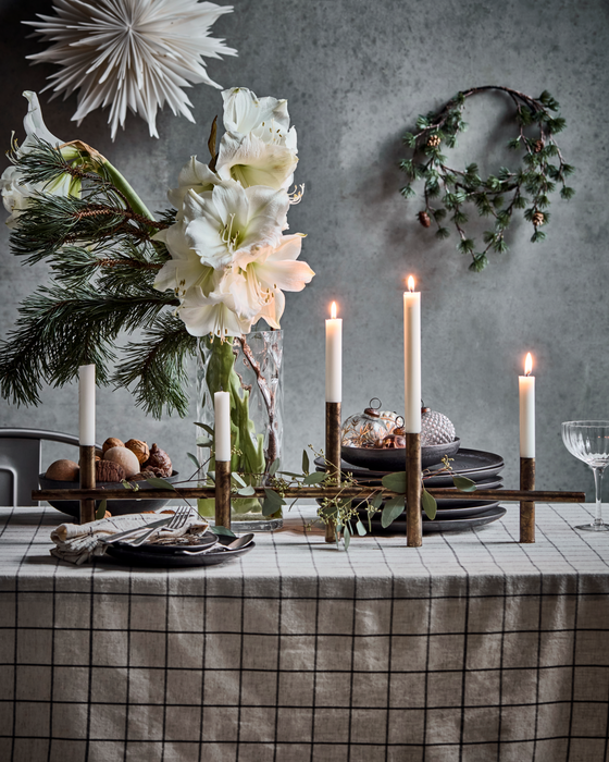 House Doctor pöytäkynttelikkö Maxi, antiikkimessinki