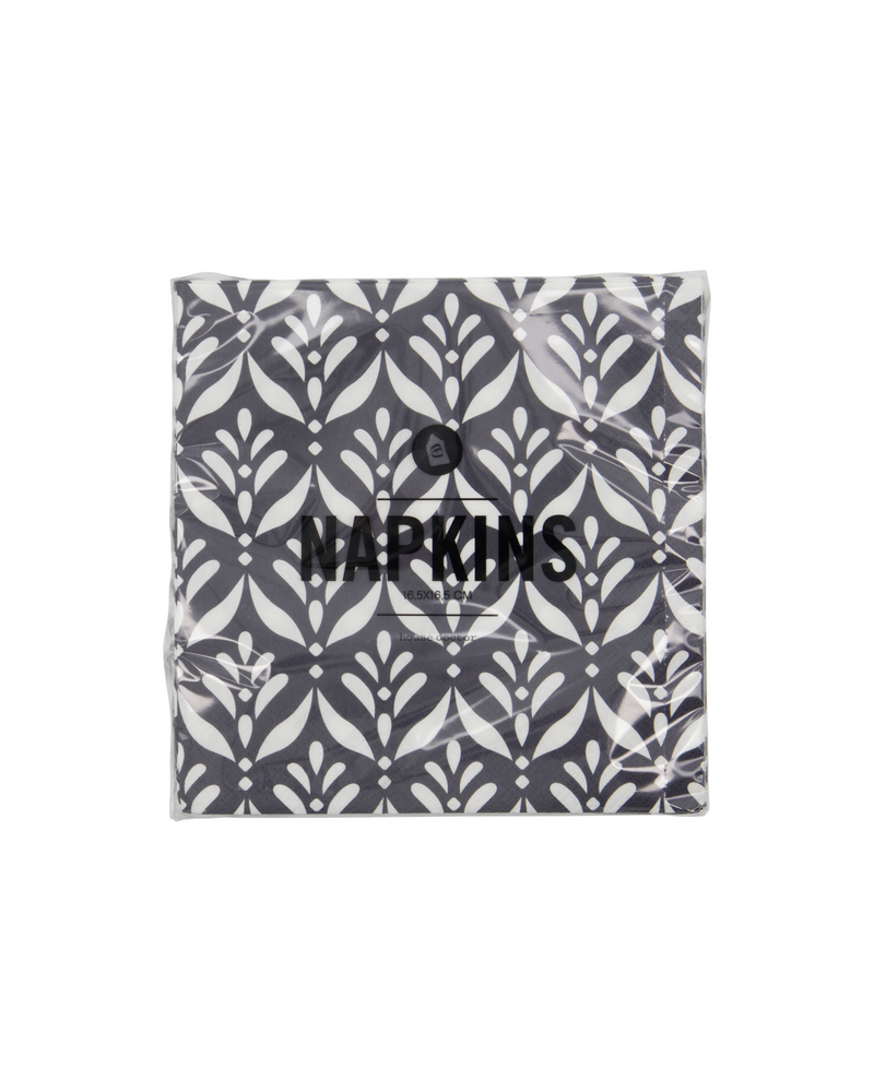 House Doctor Paperiservetit Mento, black