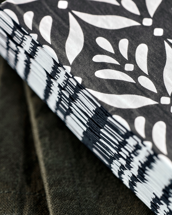 House Doctor Paperiservetit Mento, black