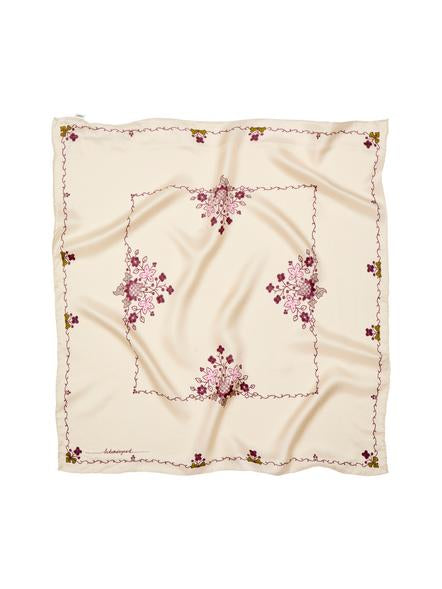 Becksöndergaard Brodaria Sia silkkihuivi, Birch white