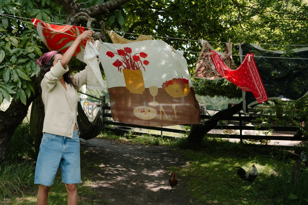Becksöndergaard Tables Sico huivi, Sea Foam Green
