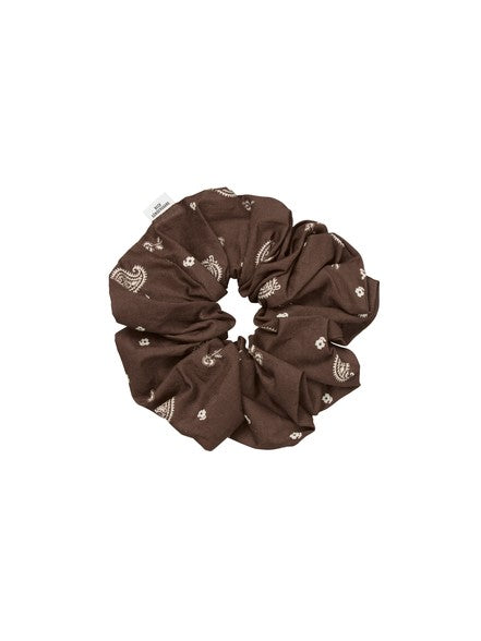 Becksöndergaard Bloom Paisley Scrunchie, chocolate brown
