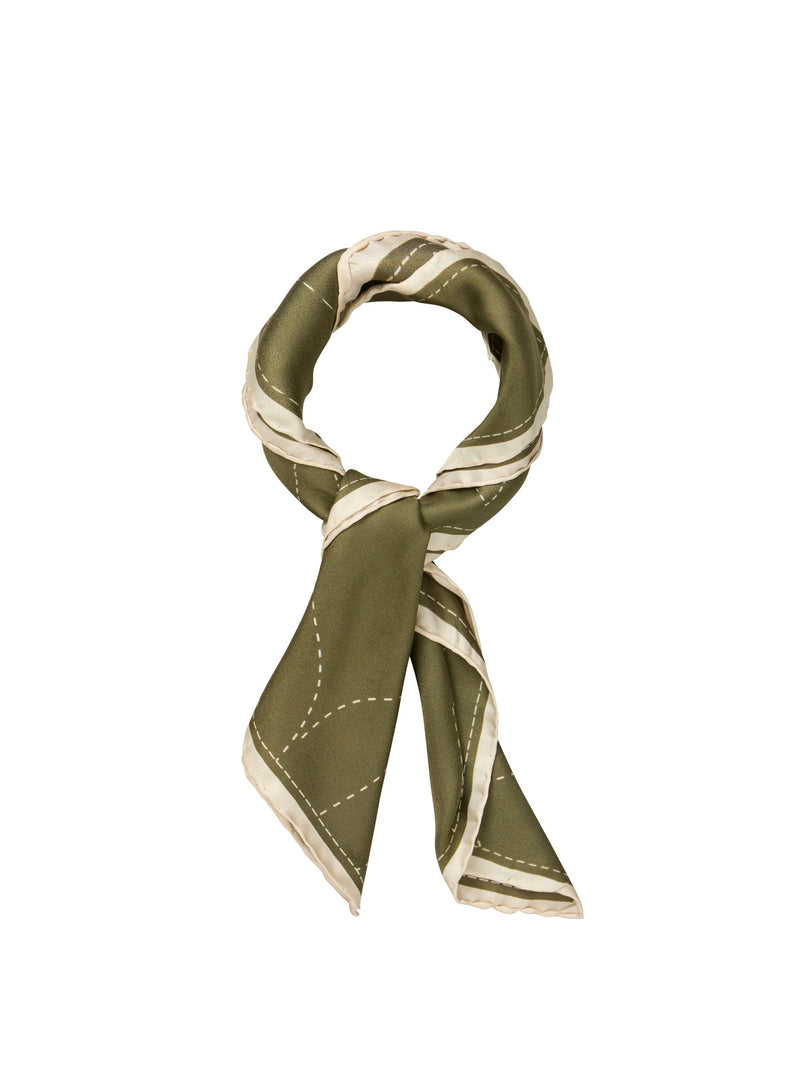 Becksöndergaard Stitched Efloria Sia huivi, Dark Olive