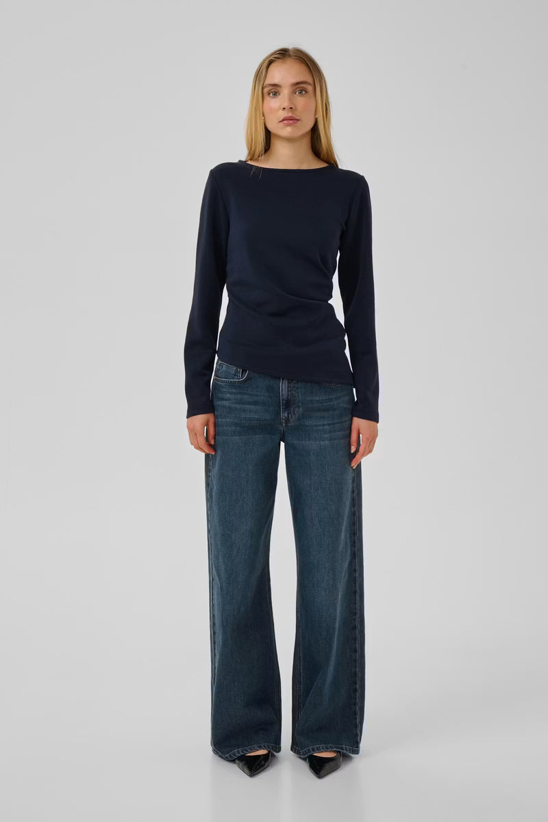 Helle pitkähihainen pusero, Dark sapphire blue