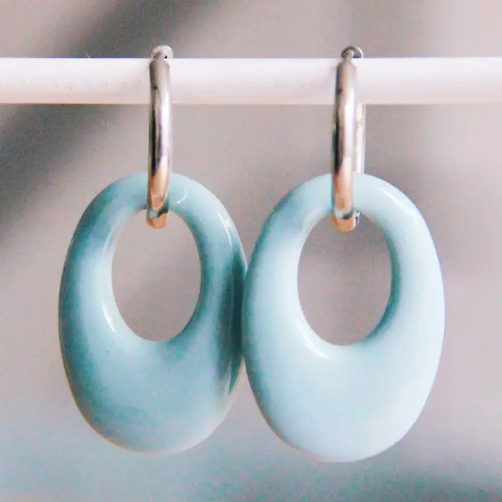 Bazou korvakorut Resin Drop, jeans blue