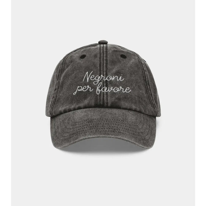 Brodeerattu lippis Negroni Per Favore, black