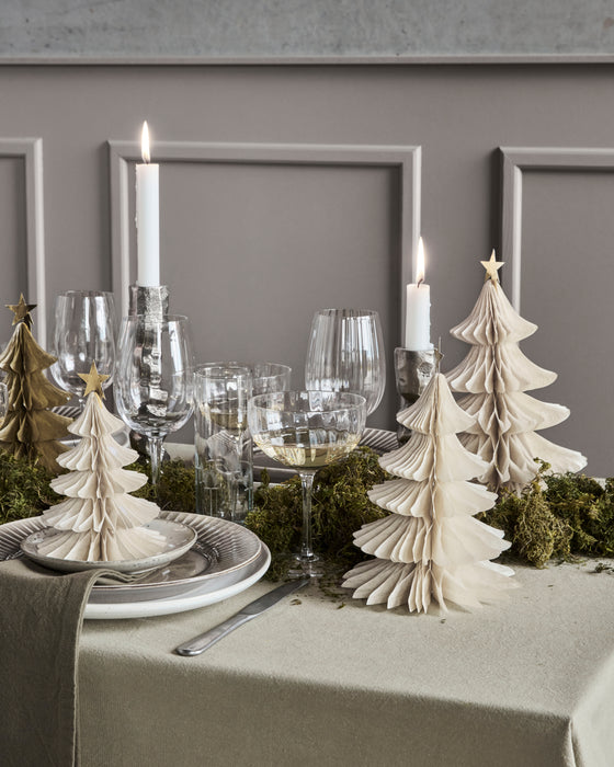 House Doctor paperikoriste joulukuusi 3 kpl, ivory
