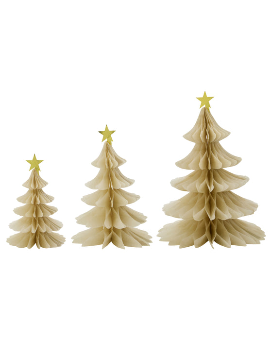 House Doctor paperikoriste joulukuusi 3 kpl, ivory