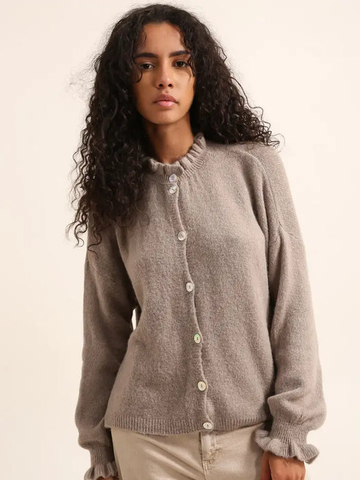 Alpakkaseos neuletakki, beige