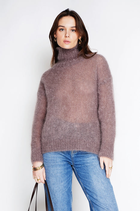 80% Kid Mohair pooloneule, dark taupe