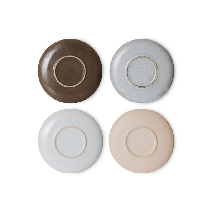 HK Living 70's Ceramics Saucers, Big Sur (set of 4)