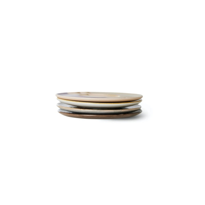 HK Living 70's Ceramics Saucers, Big Sur (set of 4)