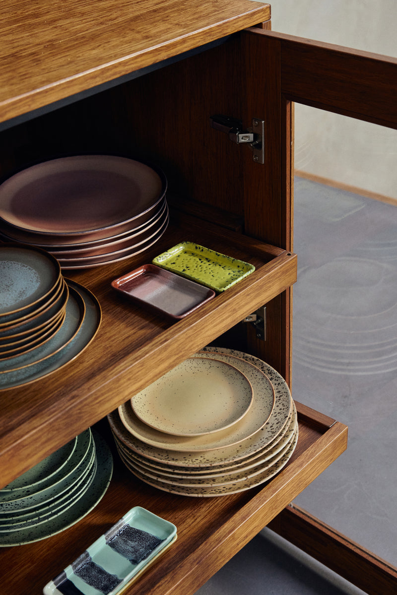 HK Living 70's ceramics dessert plates, Grit (set of 2)