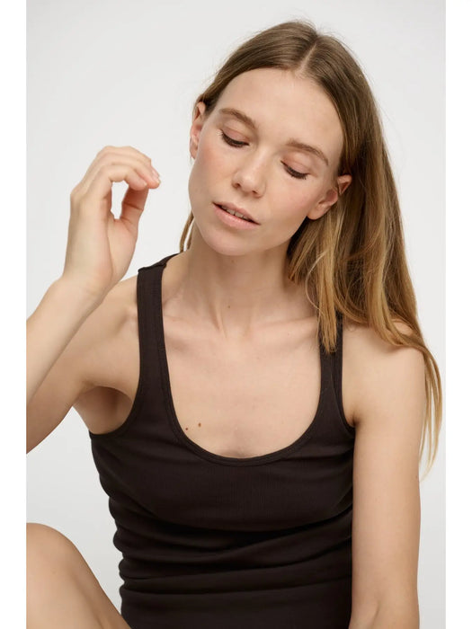 Karma Tank Top, dark brown