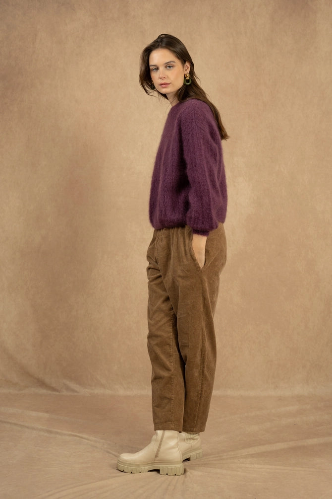 NAÏS PARIS 74% Kid Mohair neulepusero, Eggplant