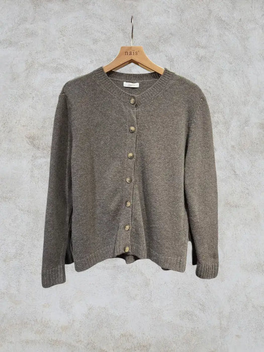 Merinovilla neuletakki, Taupe