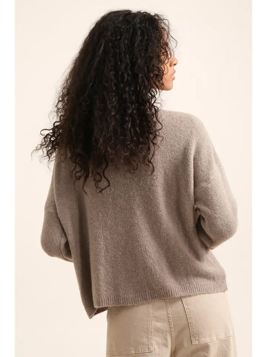 Alpakkaseos neuletakki, beige