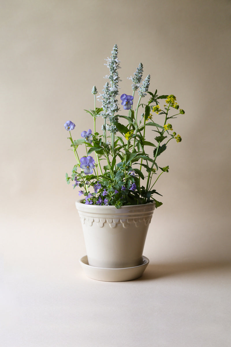 Bergs Potter lasitettu kukkaruukku Mineral White, Ø 21 cm