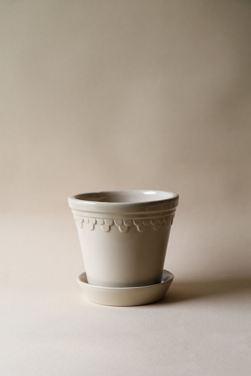 Bergs Potter lasitettu kukkaruukku Mineral White, Ø 21 cm