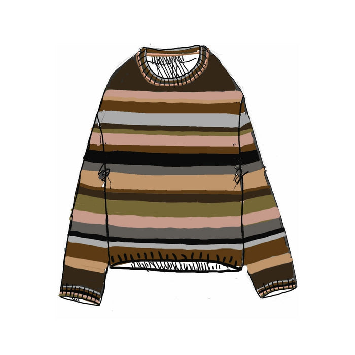 Project AJ117 Bolette raitaneule, multi col.