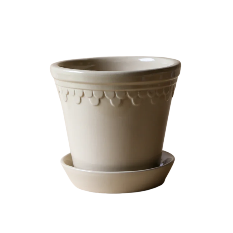 Bergs Potter lasitettu kukkaruukku Mineral White, Ø 21 cm