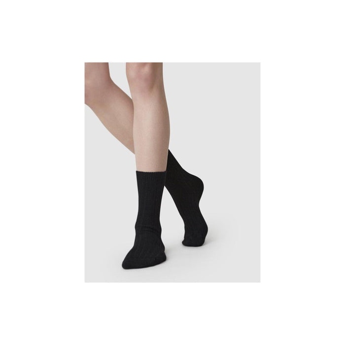 Swedish Stockings Bodil Chunky nilkkasukat, Black