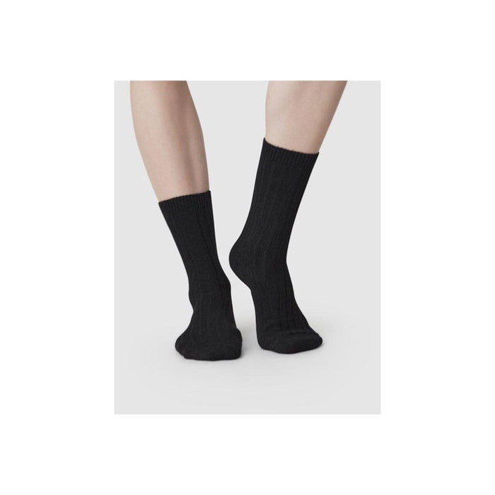 Swedish Stockings Bodil Chunky nilkkasukat, Black