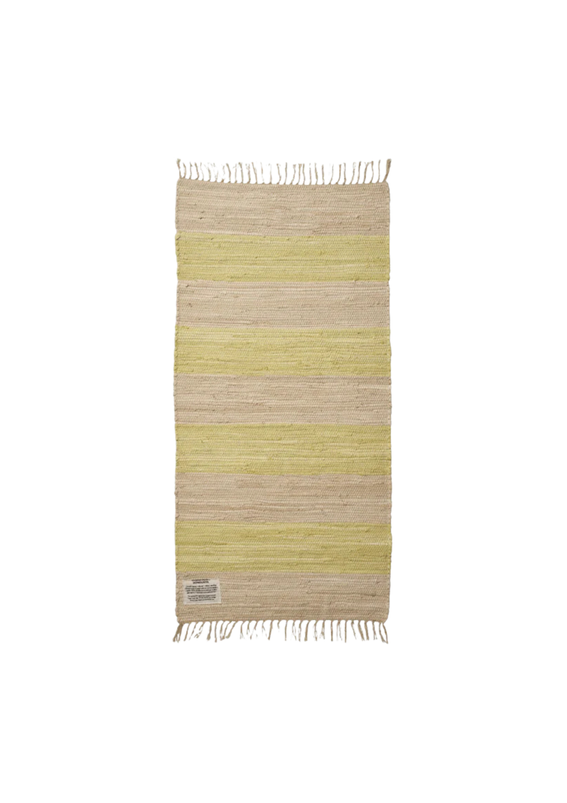 Chindi matto, neon yellow & creme 60 x 120