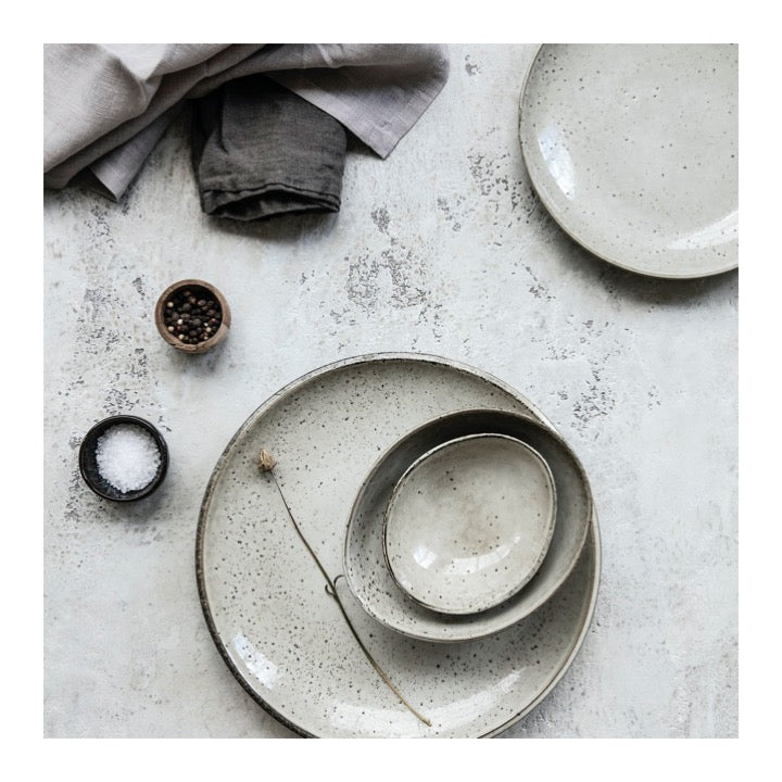 House Doctor Lake keraaminen  ruokalautanen, grey