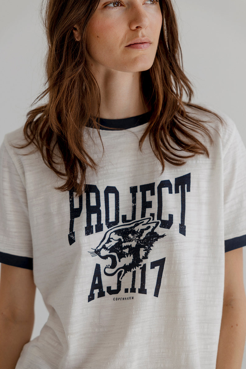 Project AJ117 Cara T-paita, valkoinen, printti