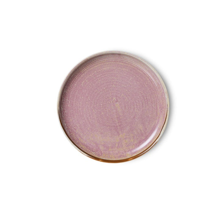 Home Chef ceramics dinner plate rustic pink