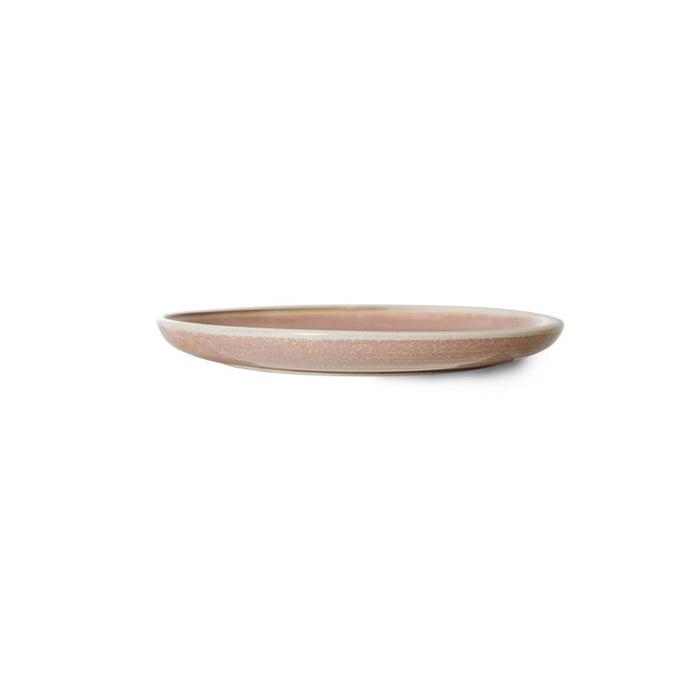 Home Chef ceramics dinner plate rustic pink