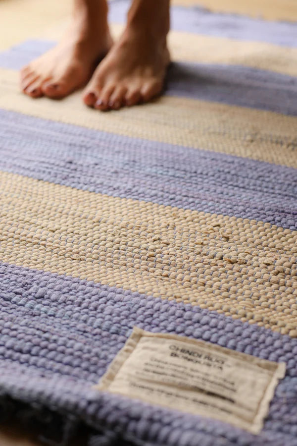 Chindi matto, creme & baby lavender 60 x 120