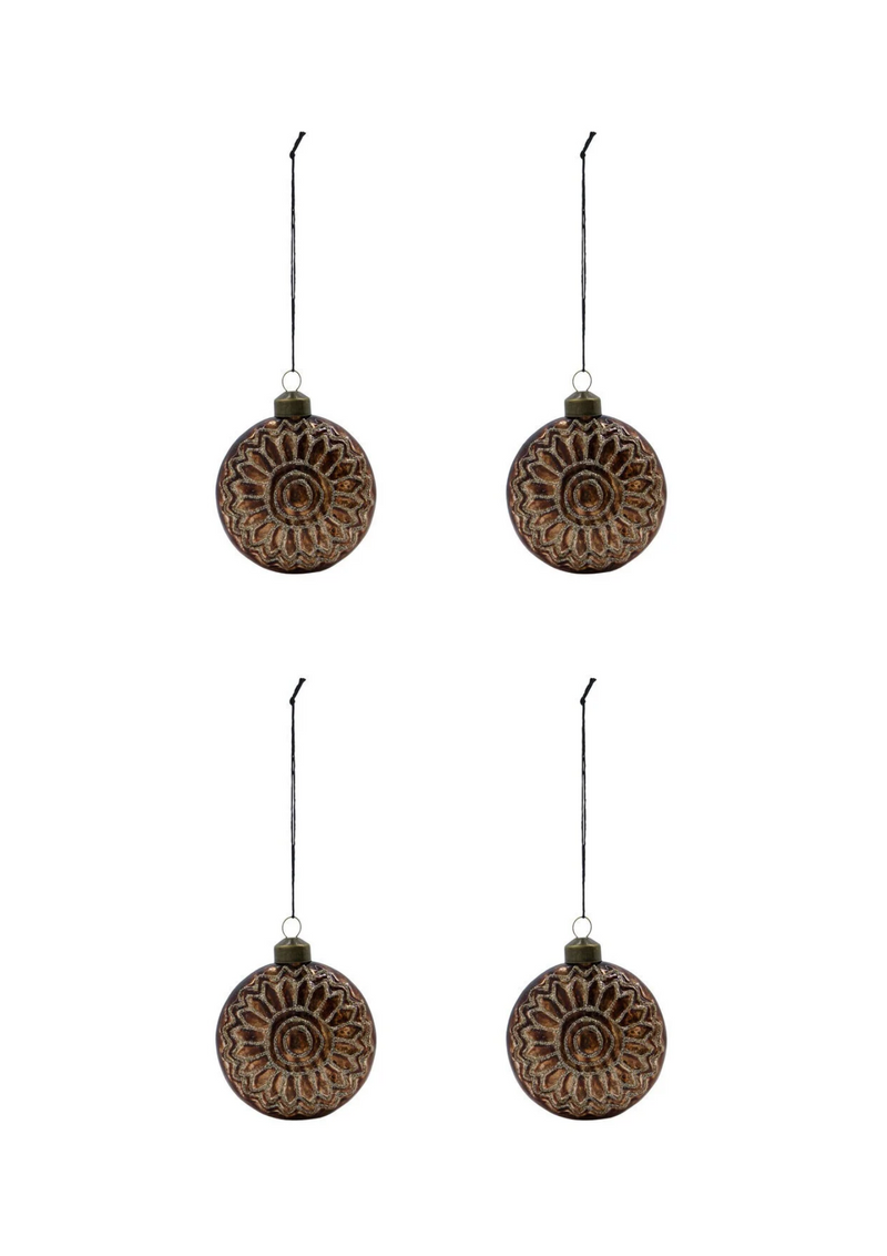 House Doctor Circulo joulukoristeet, Brown, 4 kpl