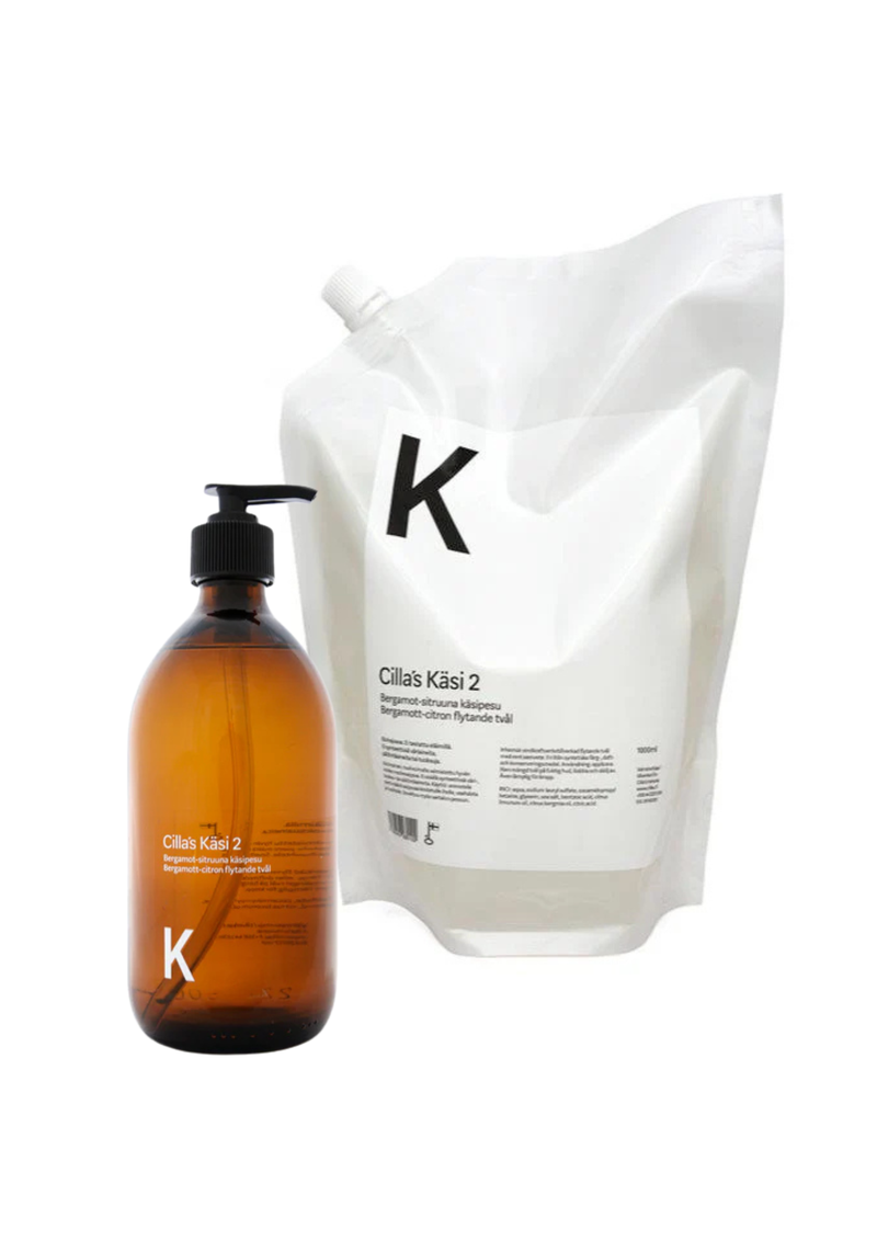 Käsisaippua + täyttöpussi – bergamot-sitruuna