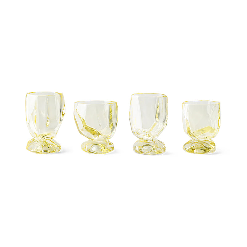Nienke Sikkema for Hk Living viinilasit, Citrine, (set of 4)