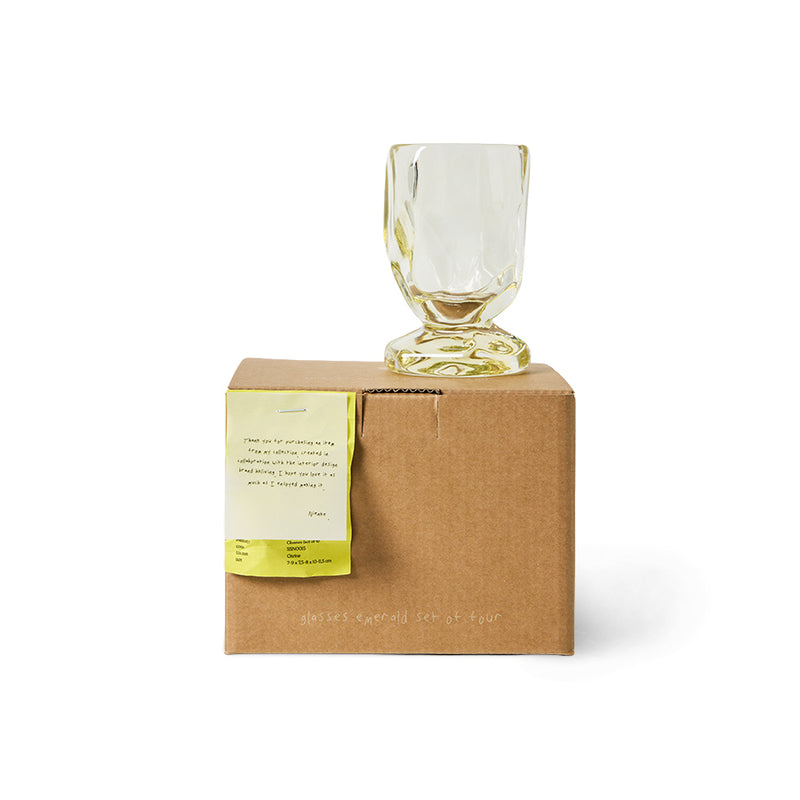 Nienke Sikkema for Hk Living viinilasit, Citrine, (set of 4)