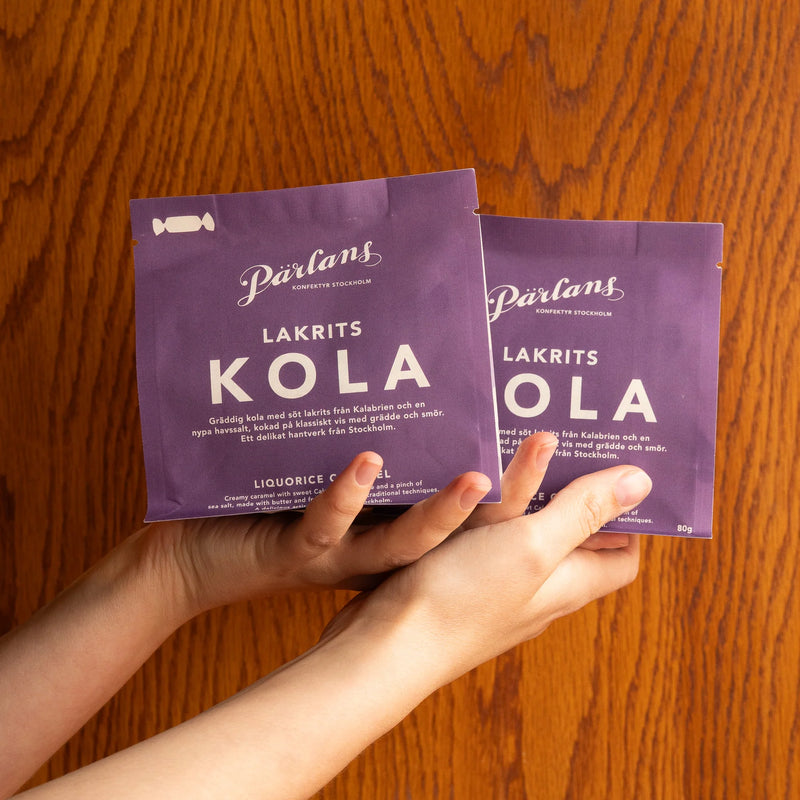 Pärlans caramel liquorice, 8 kpl pussissa
