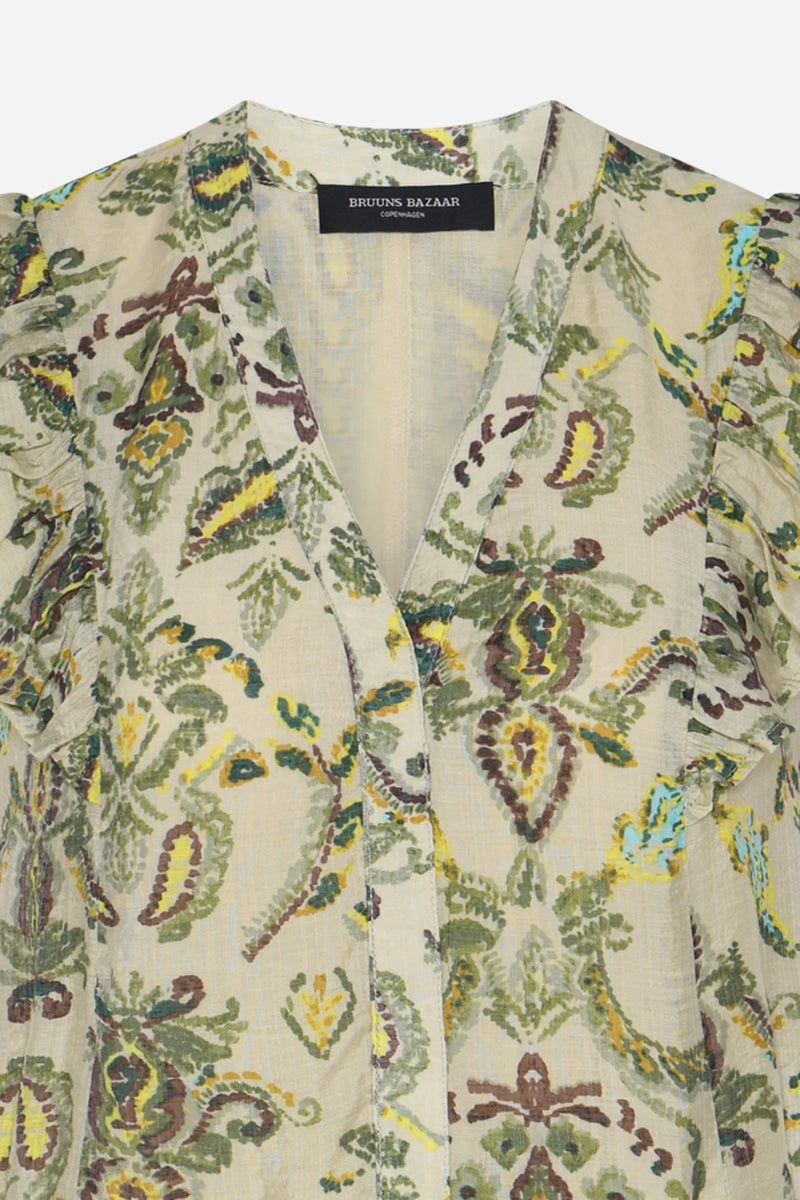 Bruuns Bazaar Fransisca mekko, Multi Green Print