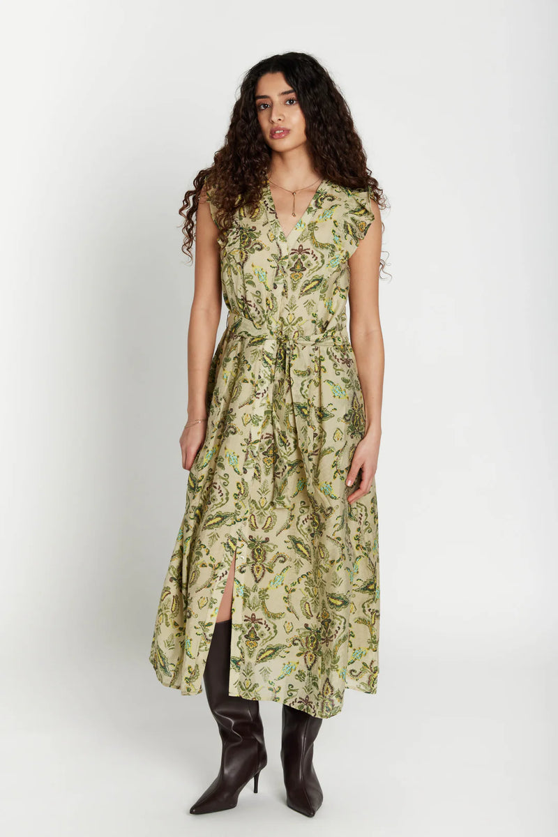 Bruuns Bazaar Fransisca mekko, Multi Green Print