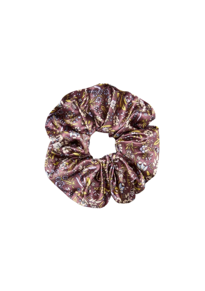 Becksöndergaard Fiora Luster Scrunchie, Chocolate Brown