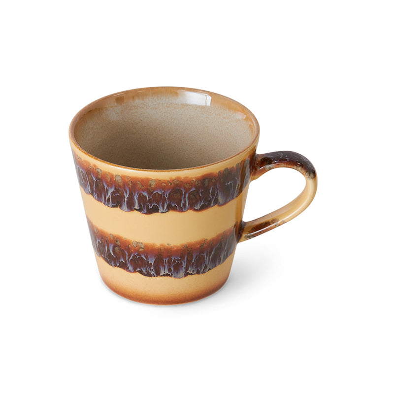 HK Living 70's ceramics cappuccino kahvimuki, Cliffs