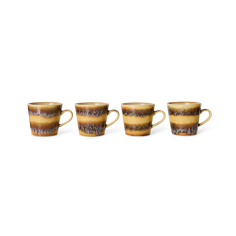HK Living 70's ceramics cappuccino kahvimuki, Cliffs